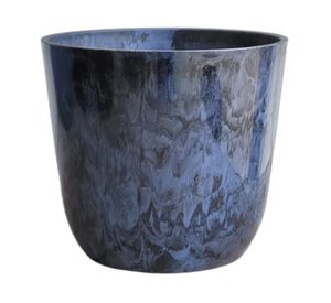 Macetero Madrid azul marmolado 25x26.5 cm