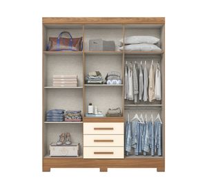 Clóset Cloe 6 puertas 3 cajones off white