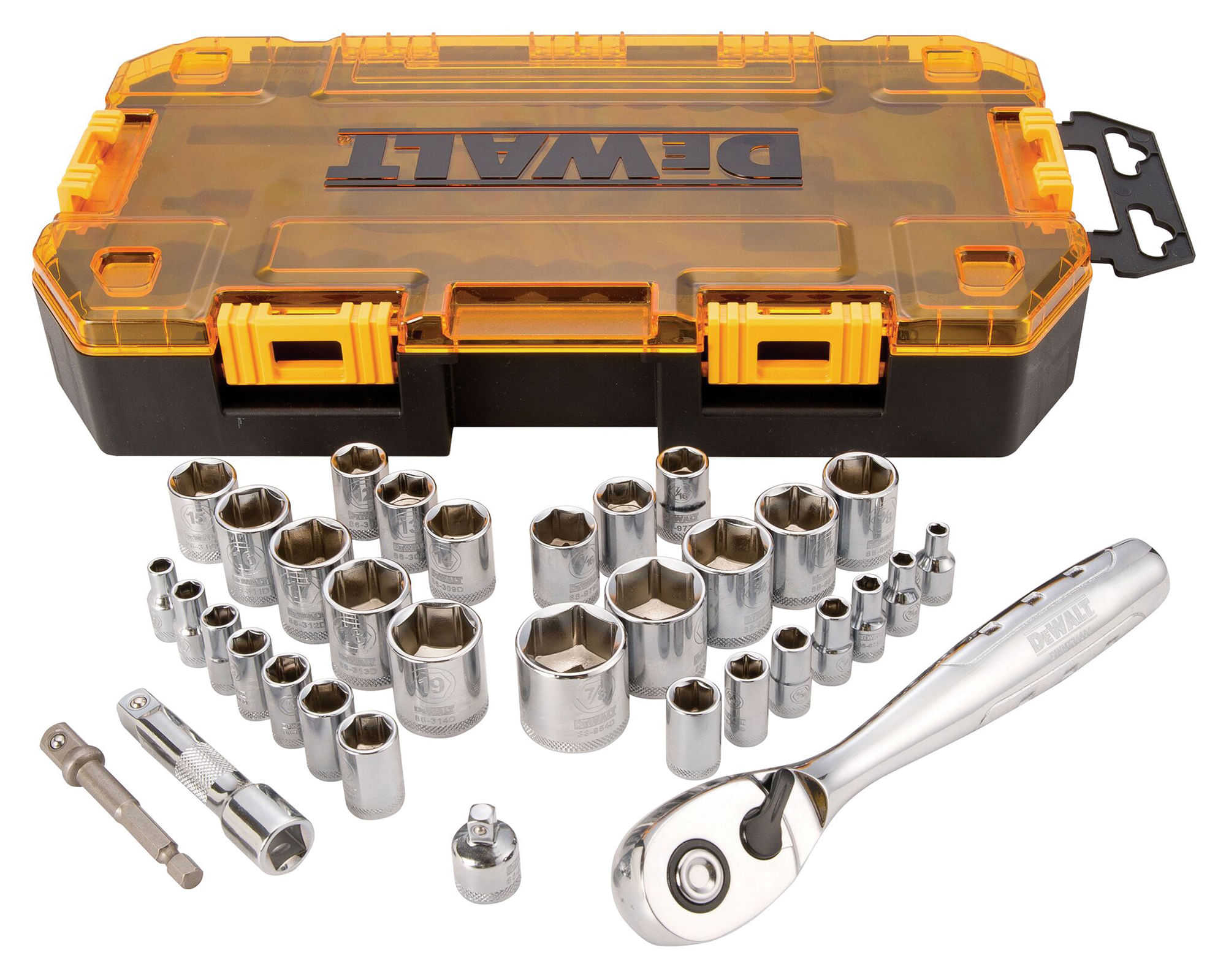 Set 34 dados con impulsión de 1/4” y 3/8” DWMT73804