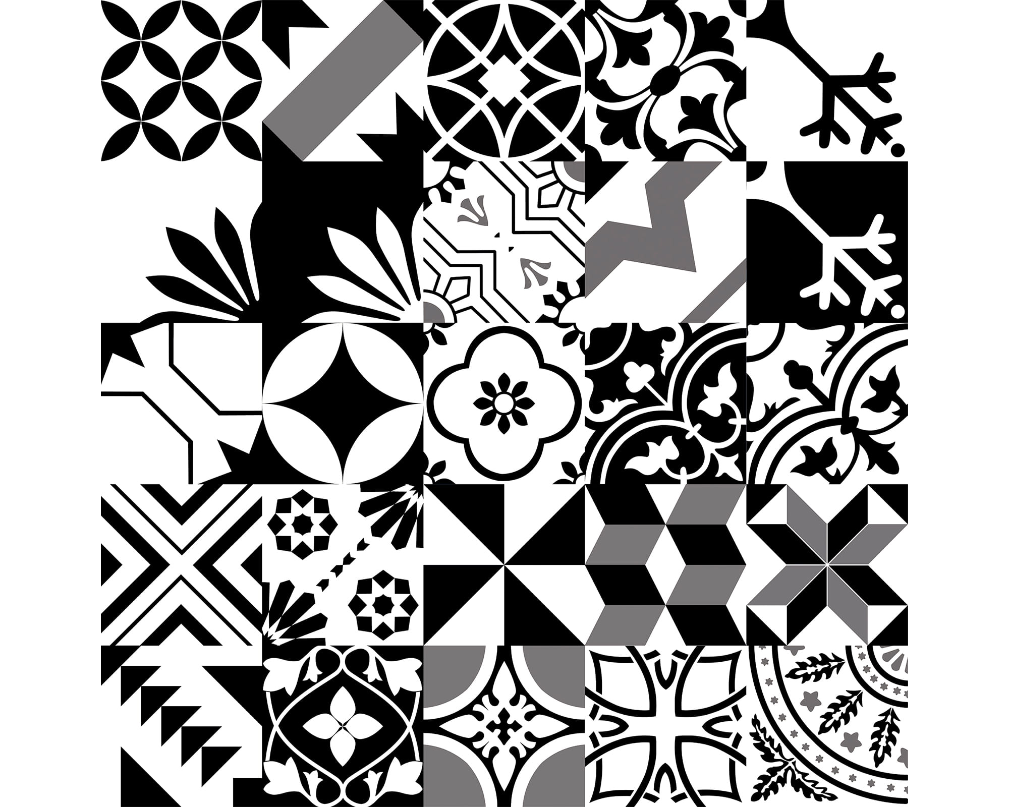Cerámica piso muro Dolcevita BW mix 20x20 cm 1 m2