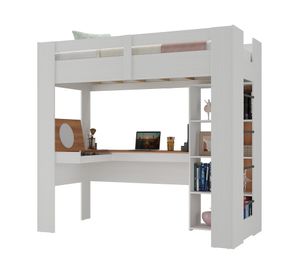 Camarote escritorio 1 plaza blanco