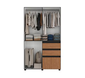 Clóset 4 puertas 2 cajones 200x120x50 cm