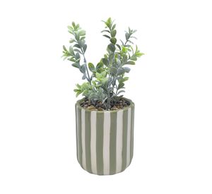 Planta artificial con maceta verde 11.5 cm