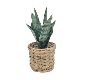 Planta artificial con maceta tejida 12 cm