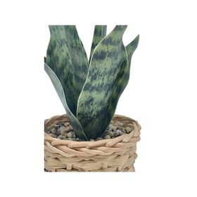 Planta artificial con maceta tejida 12 cm