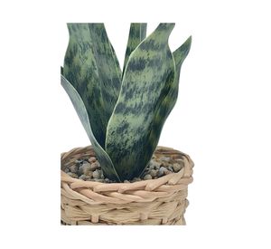Planta artificial con maceta tejida 12 cm