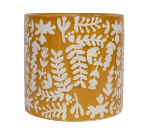 Maceta Coati mostaza 15.8 cm