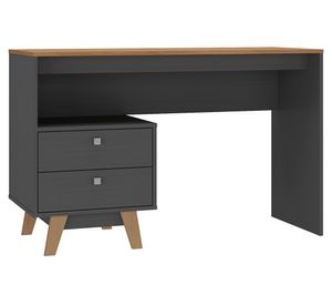 Escritorio 2 cajones Ellie negro 75.5x120x46.5 cm