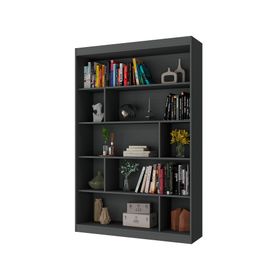 Librero Joe negro 181x120x30 cm