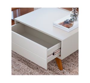 Mesa centro + arrimo Noronha blanco