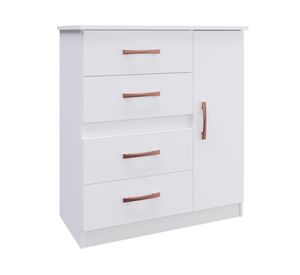 Cómoda Caribe blanco 4 cajones