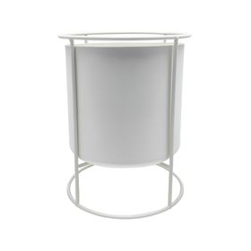 Porta maceta blanco 20.5 cm