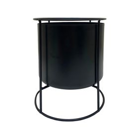 Porta maceta negro 20.5 cm