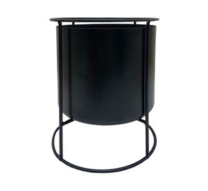 Porta maceta negro 20.5 cm