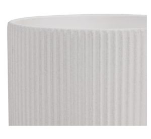 Maceta Ranurado vertical blanco 16 cm