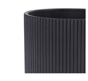 Maceta Ranurado vertical negro 16 cm