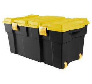 Baúl negro/amarillo polipropileno 130 lt