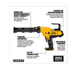 Pistola de calafateo DCE560B 20V 300 ml