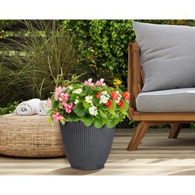 Maceta Billie gris 28.6 cm