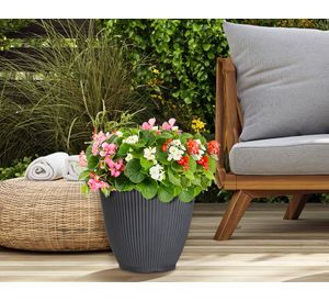 Maceta Billie gris 28.6 cm