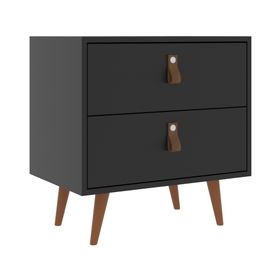 Velador Padua 2 cajones negro