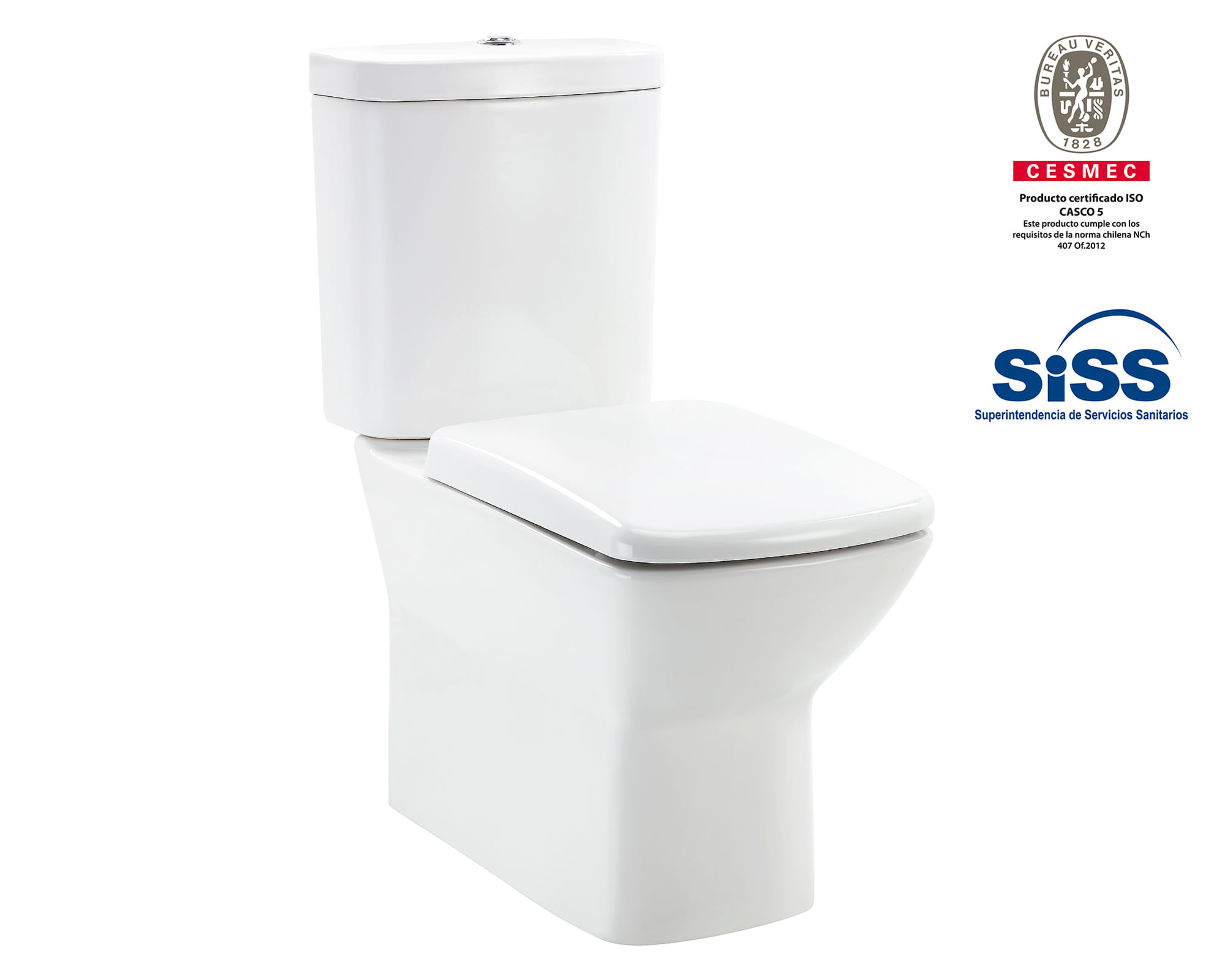 Sanitario 30 cm Dual flush asiento cierre suave Van rijn 2 piezas a $99.990