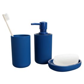 Set accesorios baño azul 3 piezas