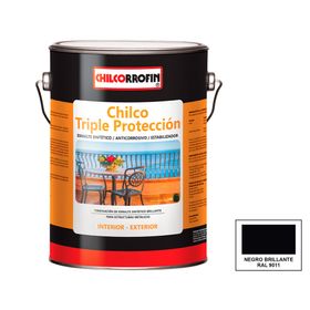 Esmalte anticorrosivo Chilco Triple Protección 1 galón negro