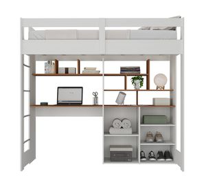 Camarote escritorio blanco CM1234 1 plaza