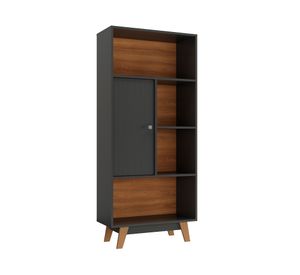 Librero HO-2997 negro 1 puerta 153x68x30 cm