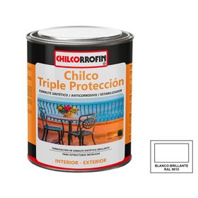 Esmalte anticorrosivo Chilco Triple Protección 1/4 galón blanco