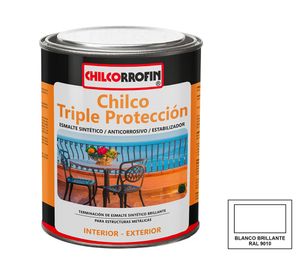Esmalte anticorrosivo Chilco Triple Protección 1/4 galón blanco