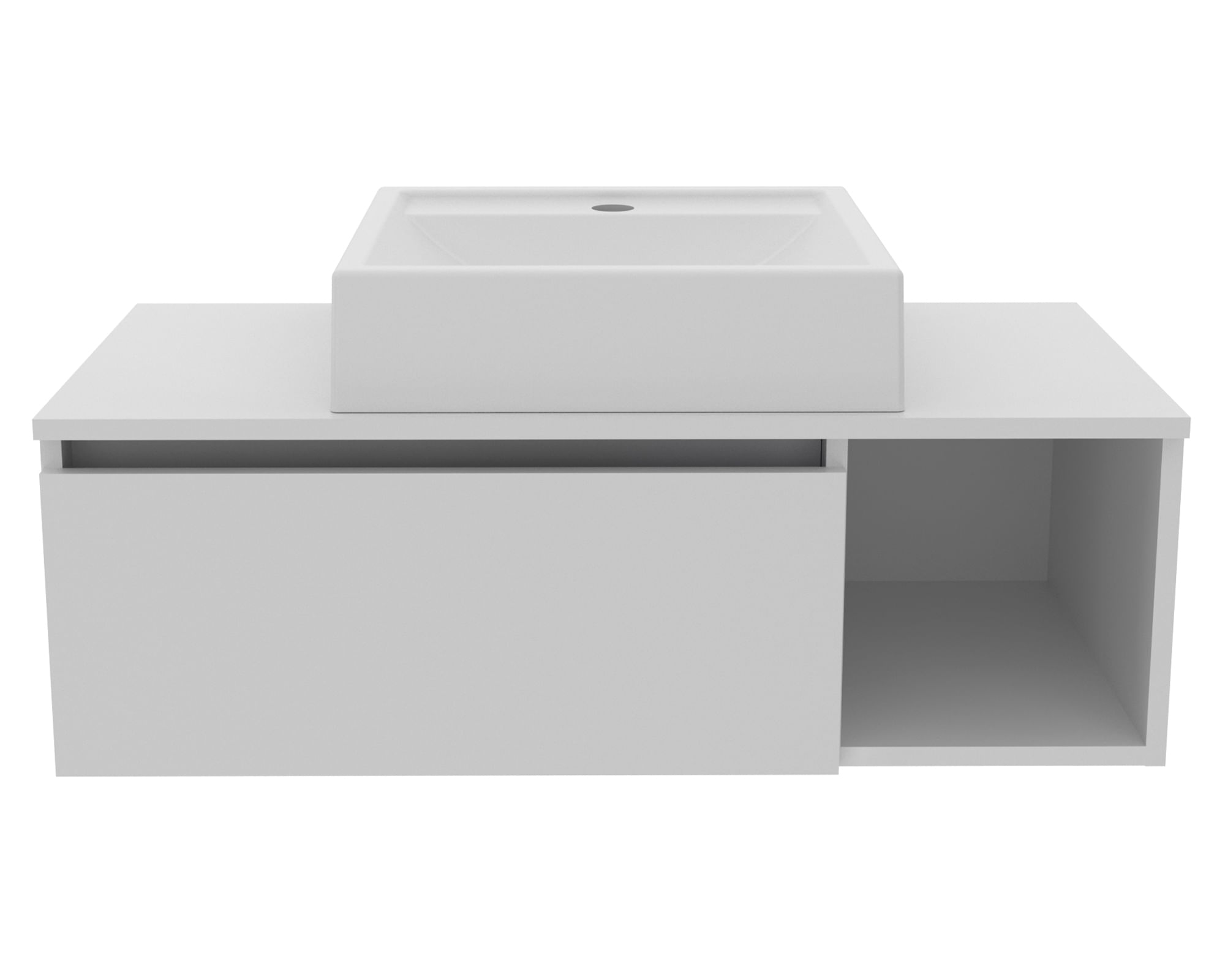 Mueble lavamanos BN3601 blanco 1 puerta + lavamanos