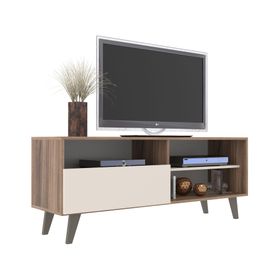 Rack TV 55" Detroit 750 nogueira/off white