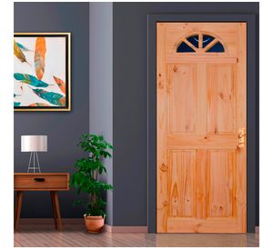 Puerta pino radiata Ibiza 4 paneles nudo 70x200 cm