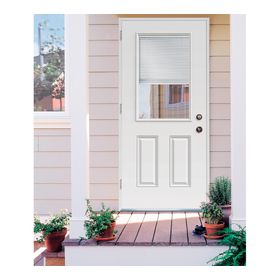 Puerta 90x200 cm Medio cuerpo con persiana blanco