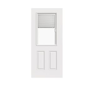 Puerta 90x200 cm Medio cuerpo con persiana blanco