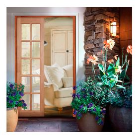 Mampara Pino Radiata Sevillana 55x200 cm 10 Vidrios Moldupanel