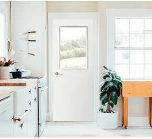 Puerta Medio cuerpo 1 luz acero 70x200 cm