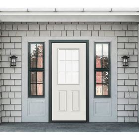 Puerta 85x200 cm Medio cuerpo 9 luces blanco