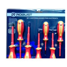 Set destornillador electricista 9 piezas