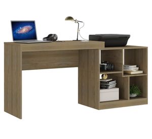 Escritorio librero HO-2904 nogal 75x160x45 cm