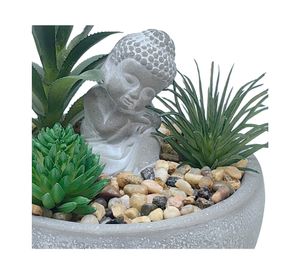 Suculenta con buda 15x12x12 cm