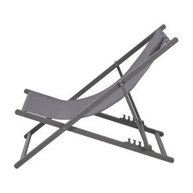 Reposera con almohada 4 posiciones gris