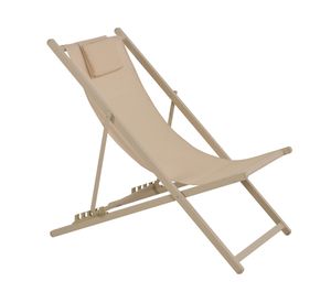 Reposera con almohada 4 posiciones beige