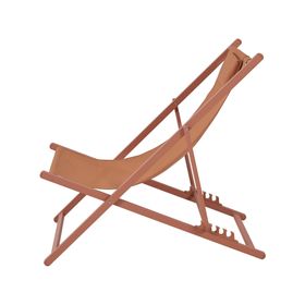Reposera con almohada 4 posiciones terracota