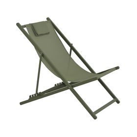 Reposera con almohada 4 posiciones verde