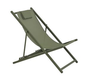 Reposera con almohada 4 posiciones verde
