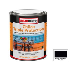 Esmalte anticorrosivo Chilco Triple Protección 1/4 galón negro