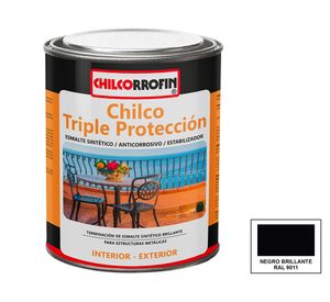 Esmalte anticorrosivo Chilco Triple Protección 1/4 galón negro